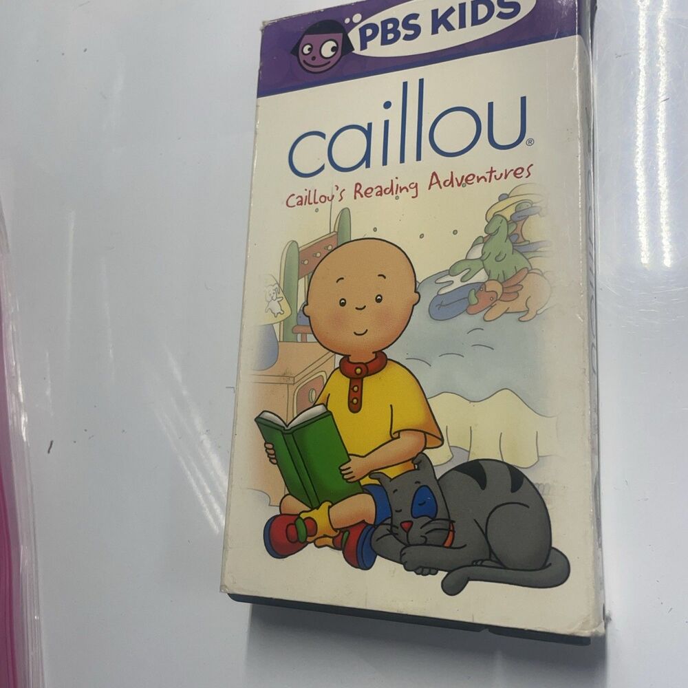 VTG‎ Caillou's Reading Adventures VHS Tape 2002 PBS Kids Nostalgia Core Kidcore